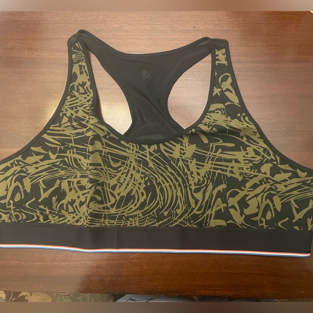 Fourlaps Circuit Sports Bra Avocado/Tuxedo Topo Swirl